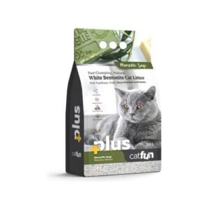 Cat Fun Plus Organic White Bentonite Clumping Litter Marseille Soap Scent | 10 L