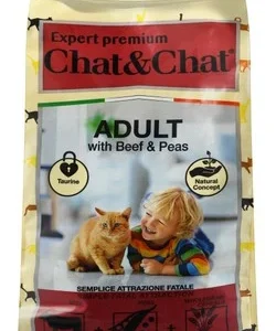 chat chat adult cat food with beef peas 900 g