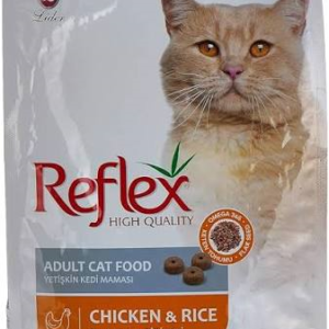 Delicious chicken, wholesome rice, and happy cats! 🐱🍗 Reflex Adult Cat Food with Chicken & Rice – available at MiniPets.store.